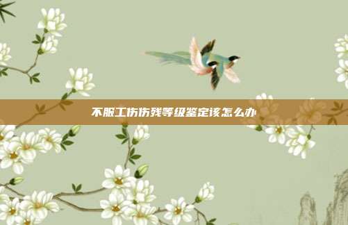 不服工伤伤残等级鉴定该怎么办