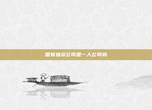 国有独资公司是一人公司吗