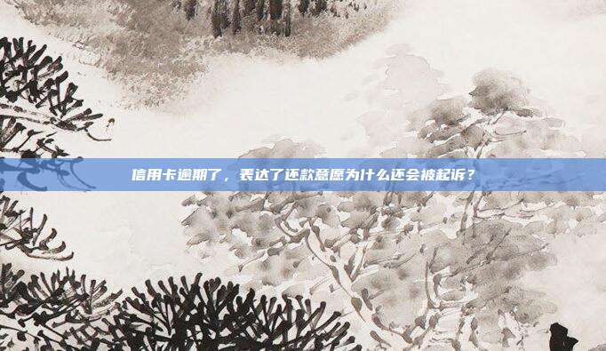 信用卡逾期了，表达了还款意愿为什么还会被起诉？