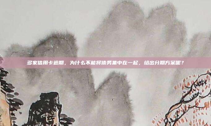 多家信用卡逾期，为什么不能将债务集中在一起，给出分期方案呢？