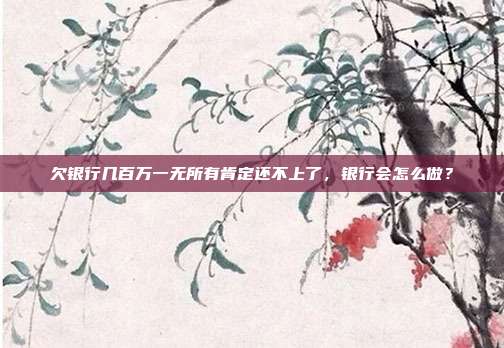 欠银行几百万一无所有肯定还不上了，银行会怎么做？
