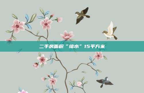 二手房面积“缩水”15平方米