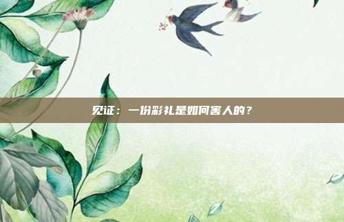 见证：一份彩礼是如何害人的？