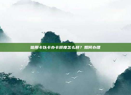 信用卡以卡办卡额度怎么样？如何办理
