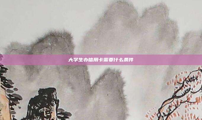 大学生办信用卡需要什么条件