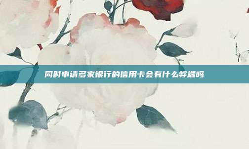 同时申请多家银行的信用卡会有什么弊端吗