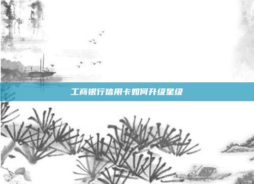 工商银行信用卡如何升级星级