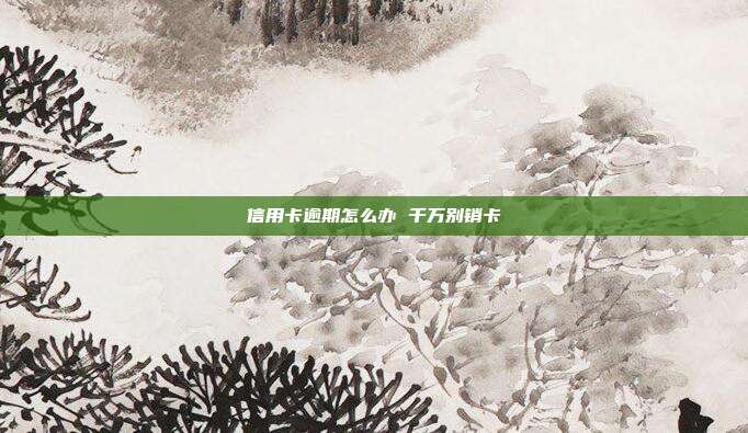 信用卡逾期怎么办 千万别销卡