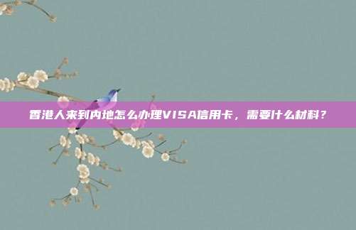 香港人来到内地怎么办理VISA信用卡，需要什么材料？