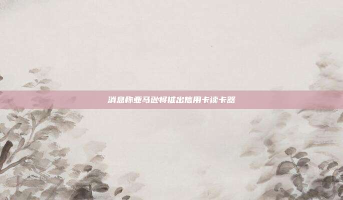 消息称亚马逊将推出信用卡读卡器