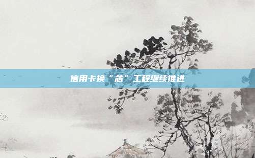 信用卡换“芯”工程继续推进