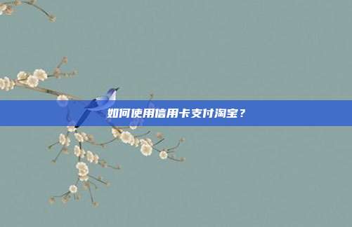 如何使用信用卡支付淘宝？
