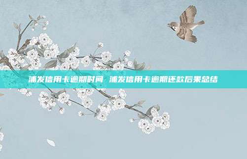 浦发信用卡逾期时间 浦发信用卡逾期还款后果总结