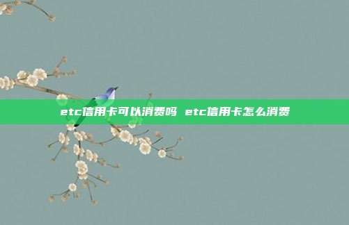 etc信用卡可以消费吗 etc信用卡怎么消费