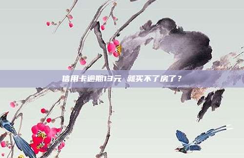 信用卡逾期13元 就买不了房了?