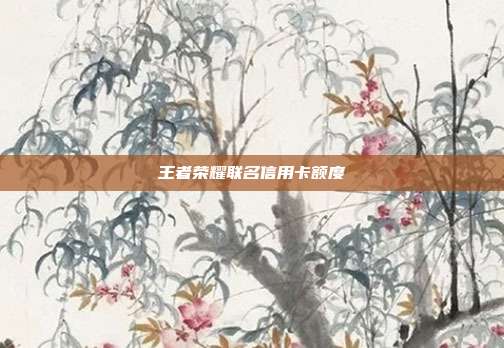 王者荣耀联名信用卡额度