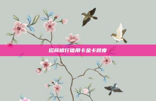 招商银行信用卡金卡额度