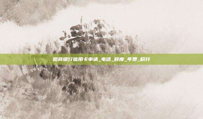 徽商银行信用卡申请_电话_额度_年费_积分