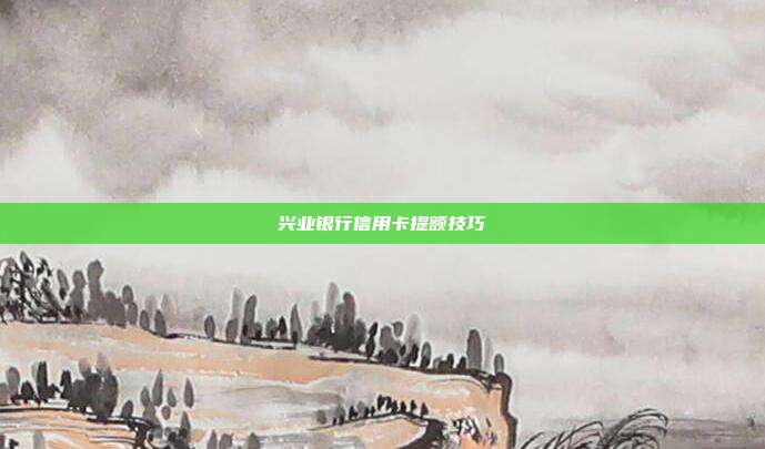 兴业银行信用卡提额技巧