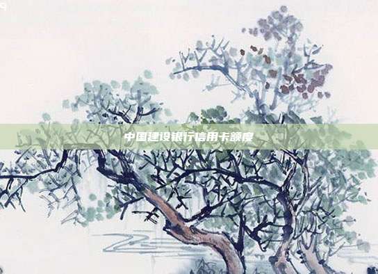 中国建设银行信用卡额度