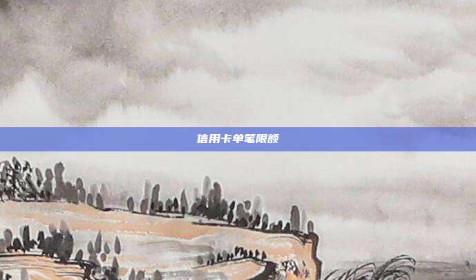 信用卡单笔限额