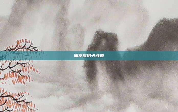 浦发信用卡额度