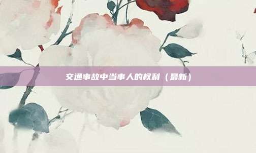 交通事故中当事人的权利(最新)
