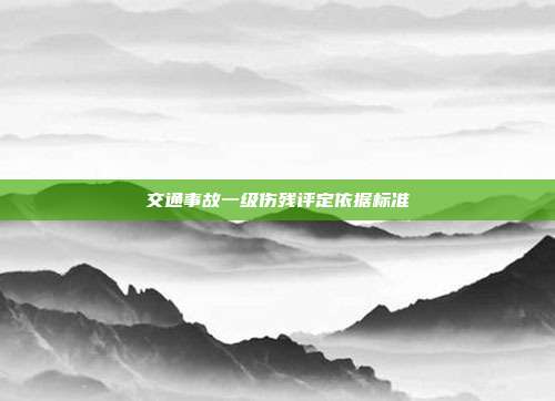交通事故一级伤残评定依据标准
