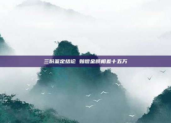 三份鉴定结论 赔偿金额相差十五万