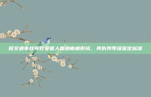 因交通事故导致受害人面部瘢痕形成，其伤残等级鉴定标准