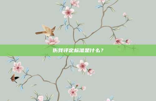 伤残评定标准是什么？