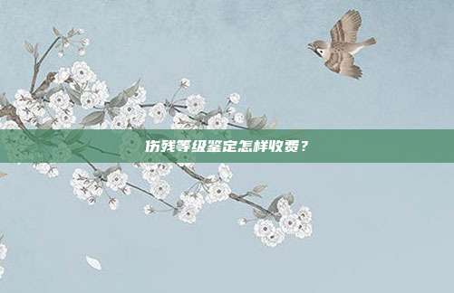 伤残等级鉴定怎样收费？