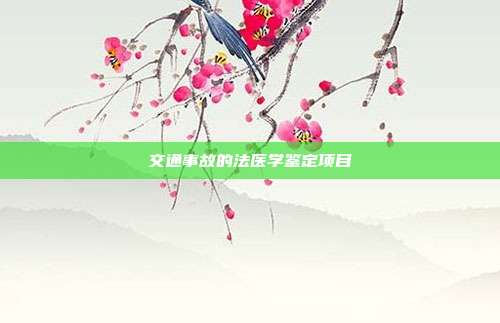 交通事故的法医学鉴定项目