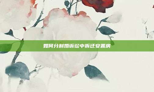 如何分割婚诉讼中拆迁安置房