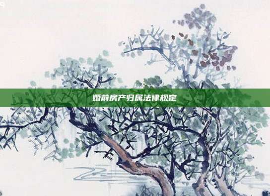 婚前房产归属法律规定