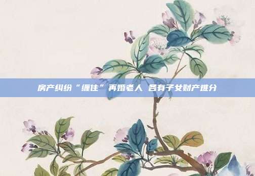 房产纠纷“缠住”再婚老人 各有子女财产难分