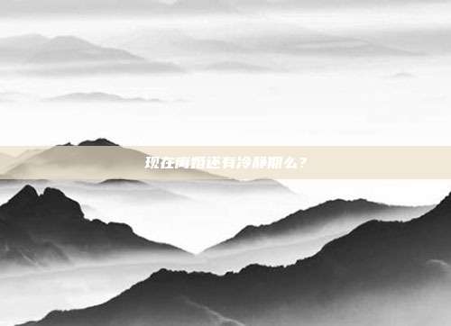 现在离婚还有冷静期么？
