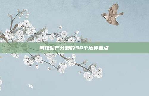 离婚财产分割的50个法律要点