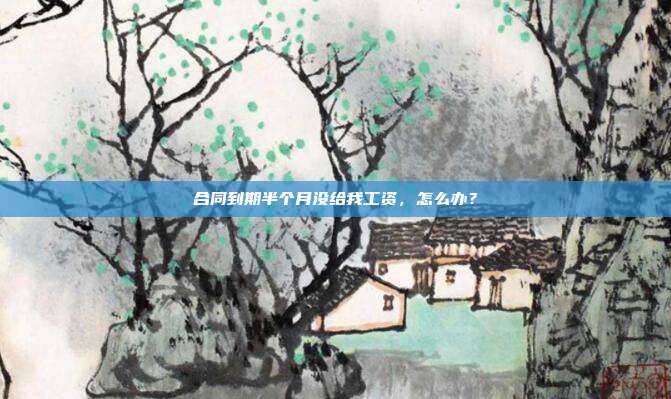 合同到期半个月没给我工资，怎么办？