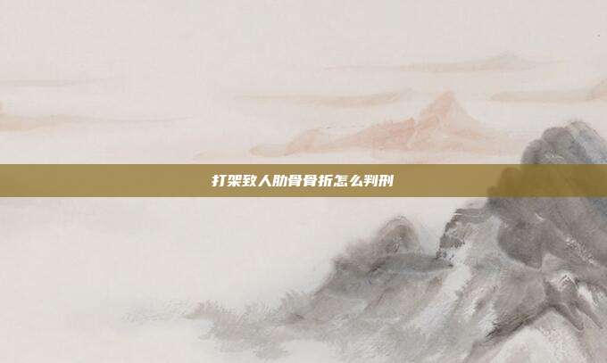打架致人肋骨骨折怎么判刑