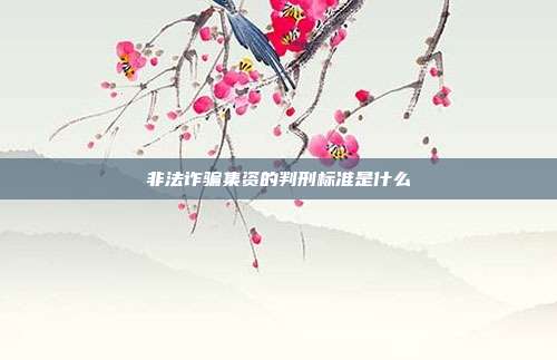 非法诈骗集资的判刑标准是什么