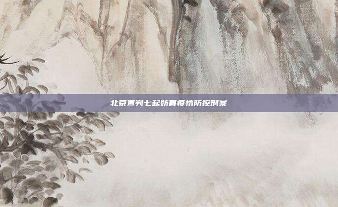北京宣判七起妨害疫情防控刑案