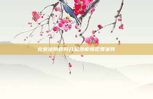 北京法院宣判八起涉疫情犯罪案件